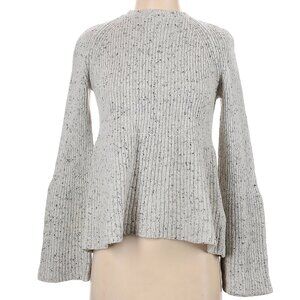 Joie • Gray Wool Pullover Bell Sleeve Sweater